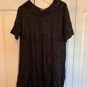 Amuse Society Black crochet detail dress